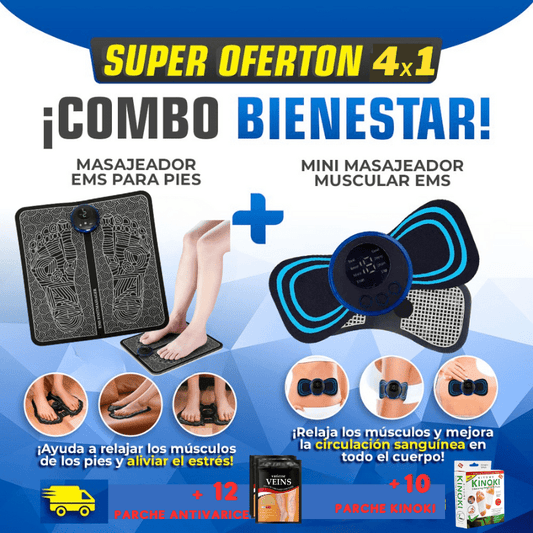 Combo MASAJEADOR Relajante🎁+10 Parche KINOKI - Mediquinperu🇵🇪
