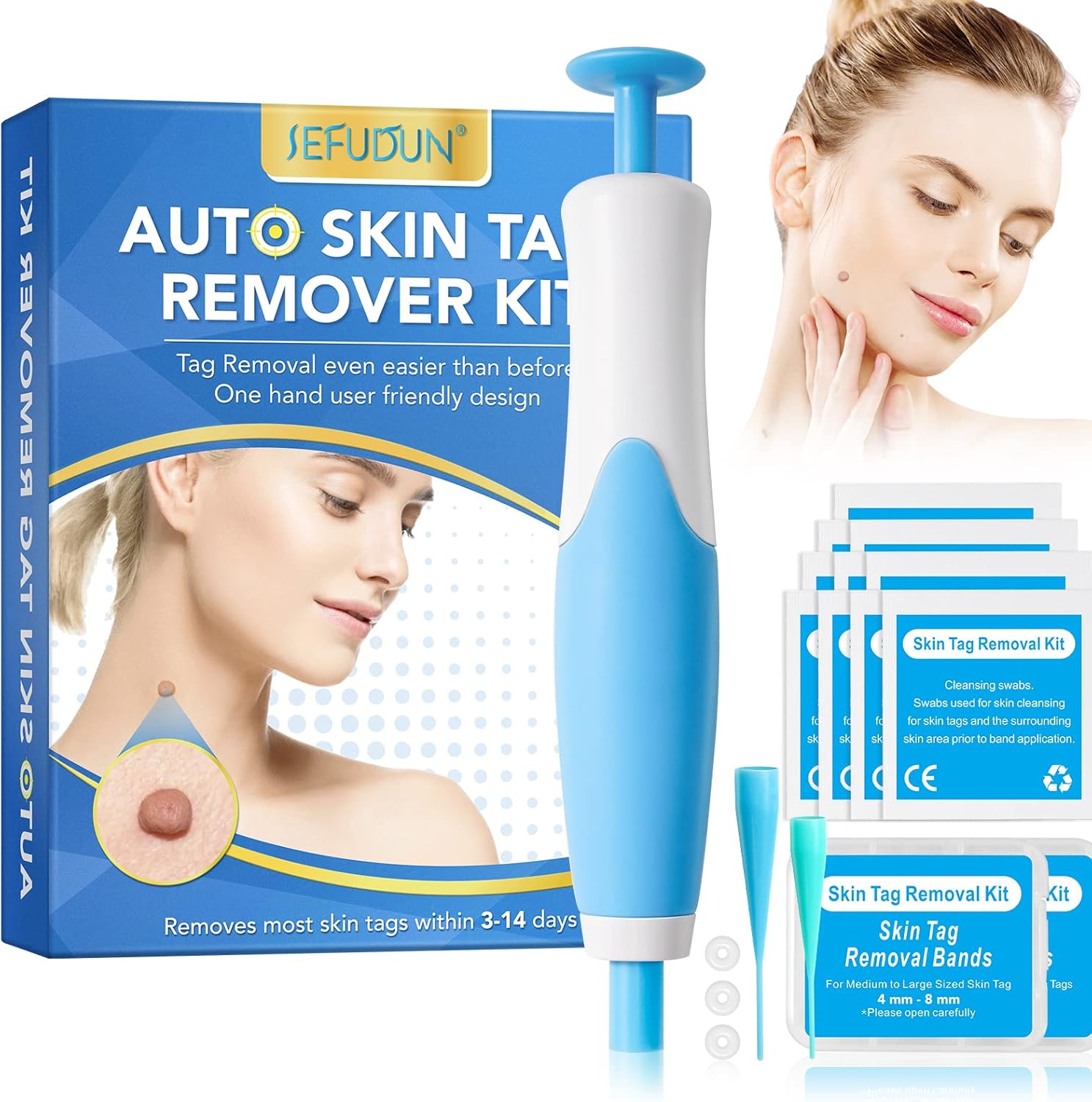 Kit removedor de acrocordones 2 en 1