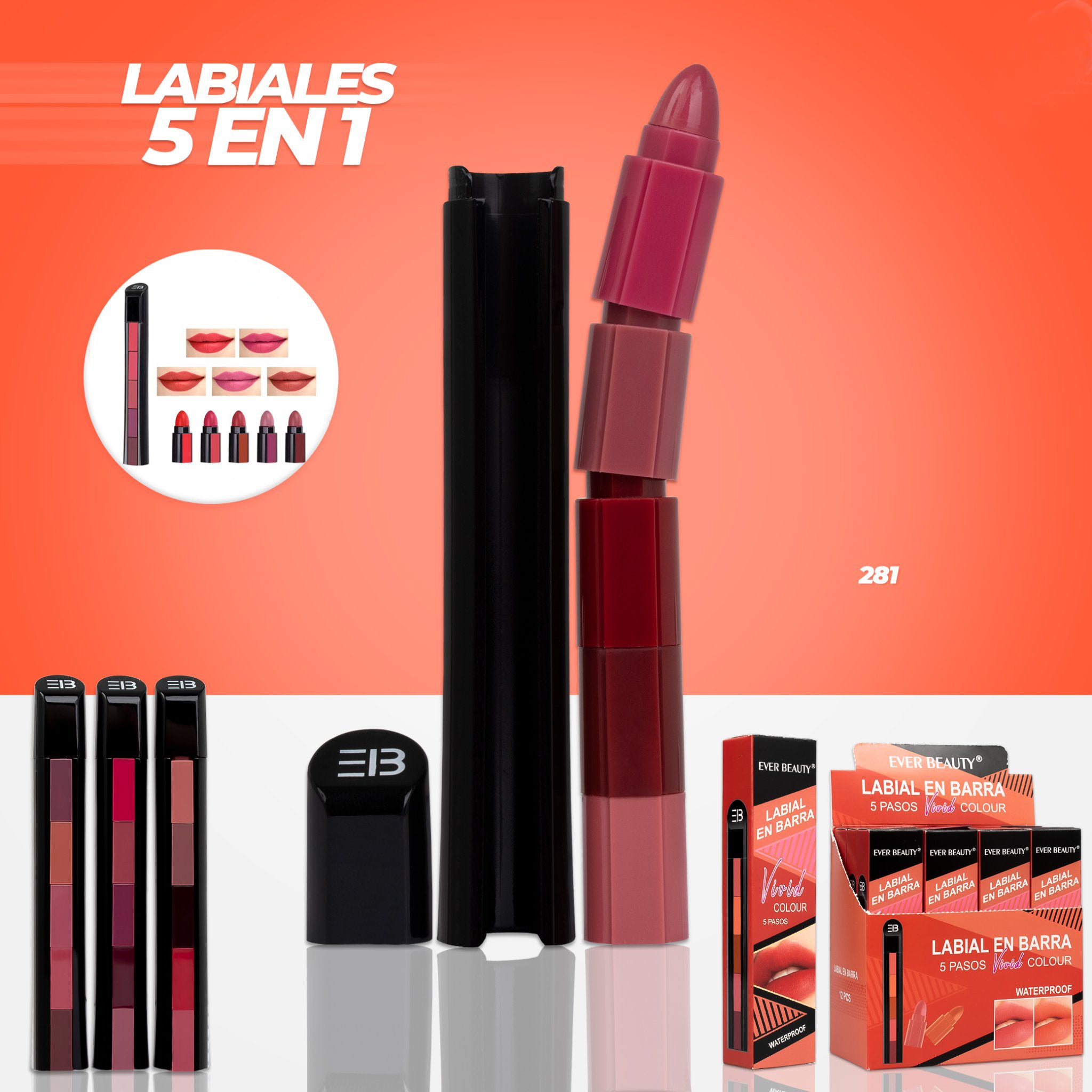 Labial 5 en 1 - EverBeauty® | imagen principal | Mediquin Perú
